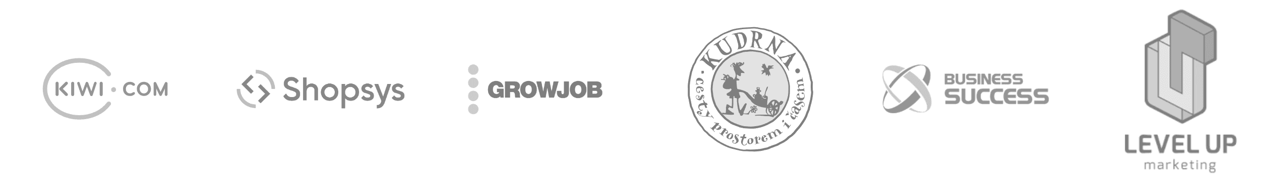 Přidejte se k více než 700 spokojeným klientům: Kiwi.com, Shopsys, GrowJob, Kudrna, Business Success, Level Up Marketing