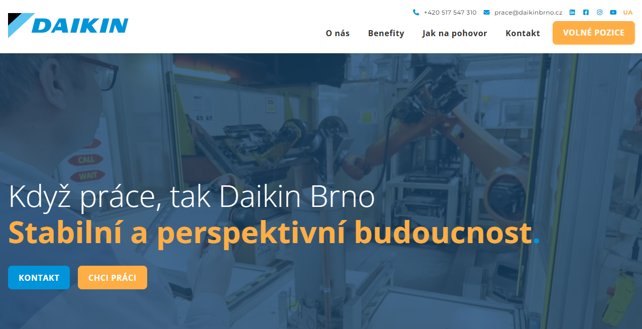 Nabídka práce - Daikin Brno